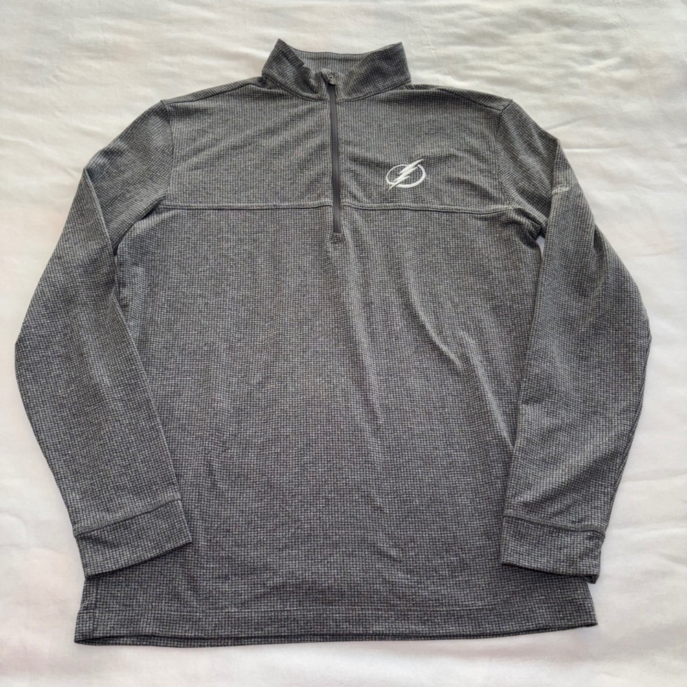 Columbia Golf Tampa Bay Lightning Omni-Wick Soar Pullover Gray Mens M Hockey